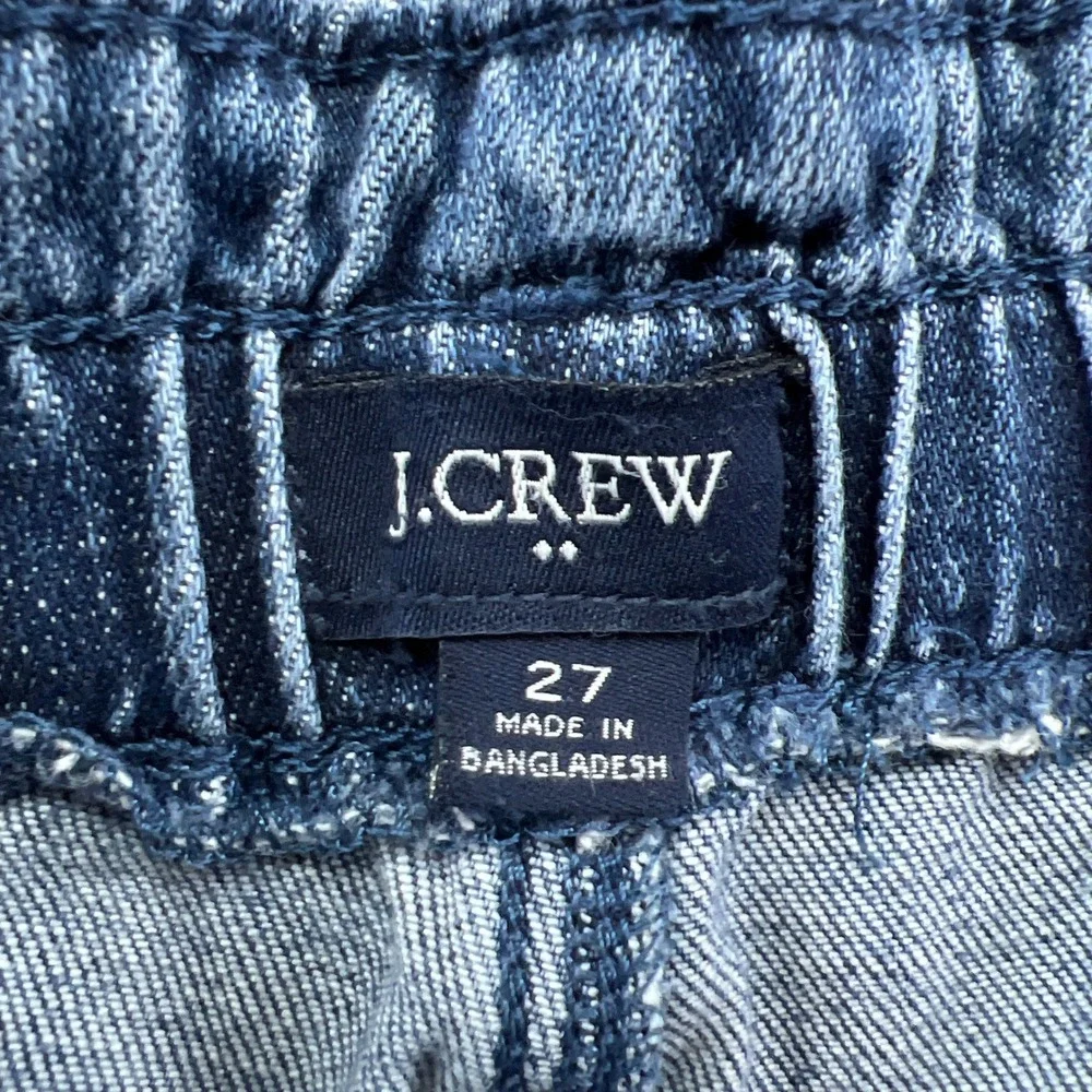 J.Crew Wide Jeans Womens 27 Blue Denim Cotton High Rise Button Fly Medium Wash